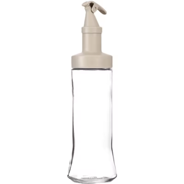 Food Grade Clear Empty Oil Glass Bottle Olive Oil Sprayer Drip Wine Pourers Liquor Dispenser Leak-Proof Nozzle Abs Lock