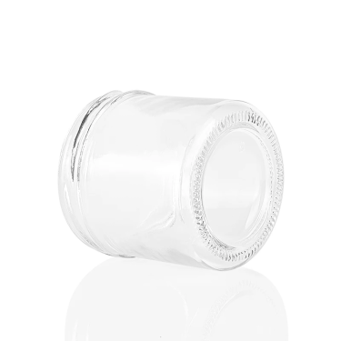 Straight Round Clear Glass Storage Jar