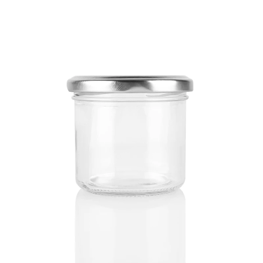 Straight Round Clear Glass Storage Jar