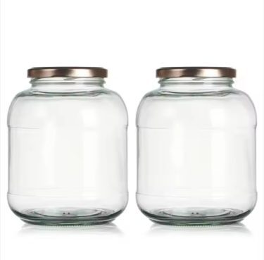 Bulk Wholesale High Quality Glass Container 1500ml glass jar with lug lid pickles honey grain