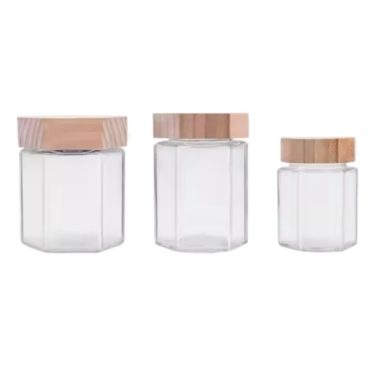 180ml 280ml 380ml Clear Honey Glass Bottle airtight glass jar