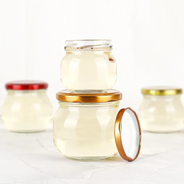 Wholesale 150ml-380ml Transparent Food Packaging Glass Container