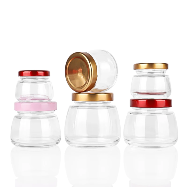 High Quality Caviar Bird’s Nest Empty Glass Jars