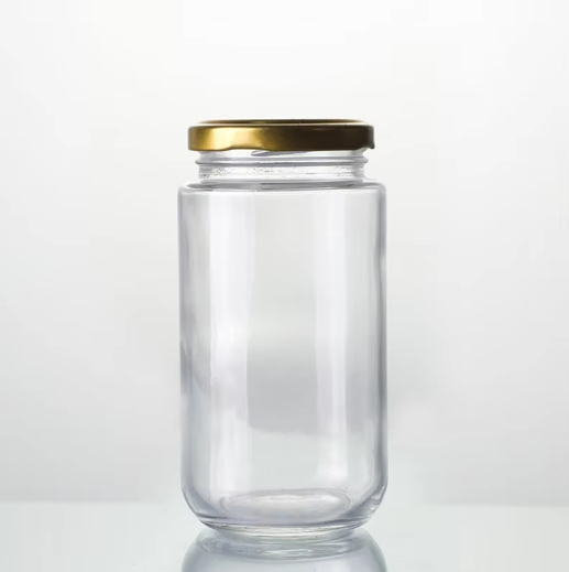 200ml 250ml 375ml 7oz 8oz 12oz Tall Cylindrical Flint Glass Packing Pickle Gherkin Jalepeno Olive Jar With Lug Lid