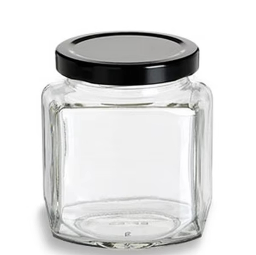 Oval Hexagon Glass Jars for Canning 9 oz 270 ml