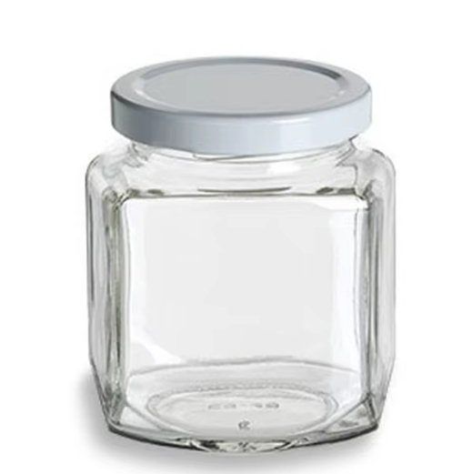 Oval Hexagon Glass Jars for Canning 9 oz 270 ml