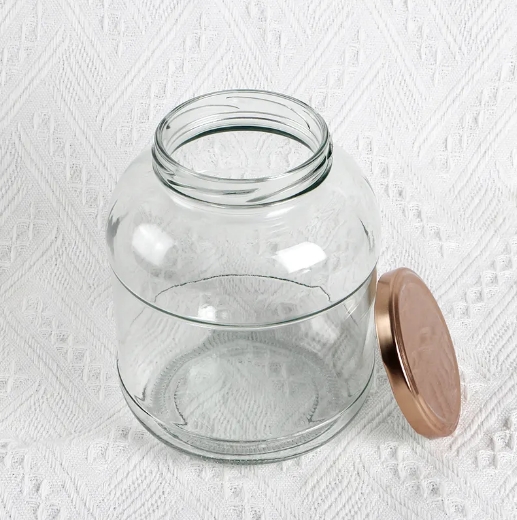 Bulk Wholesale High Quality Glass Container 1500ml glass jar with lug lid pickles honey grain