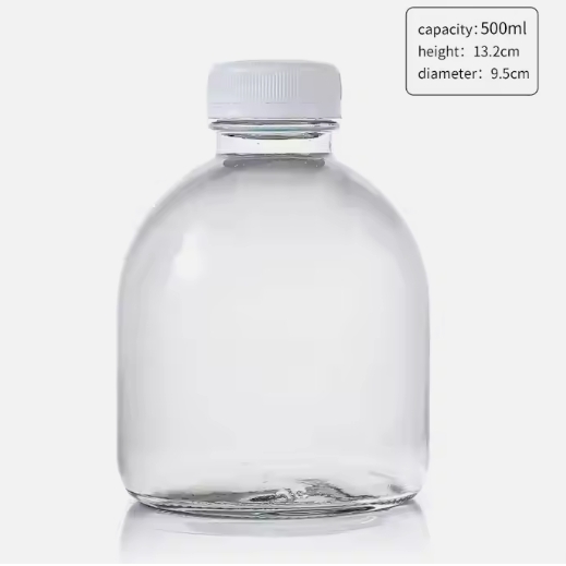 Wholesale Empty Glass Bottle Juice Glass Bottle Beverage Glass Bottle Can Be Customized Logo