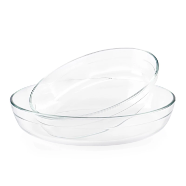 Kitchen Use Clear Oval Heat Resistant Borosilicate Glass Bakeware Sets Baking Pan Sets