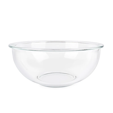 Hot Sale Clear Round Shape Glass Bowl 5 Size of One Set Mixing Salad Bowl