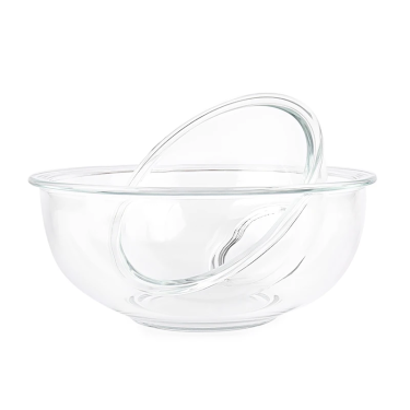 Hot Sale Clear Round Shape Glass Bowl 5 Size of One Set Mixing Salad Bowl