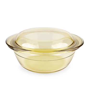 Microwave Oven Safe Amber Glass Bowl Set