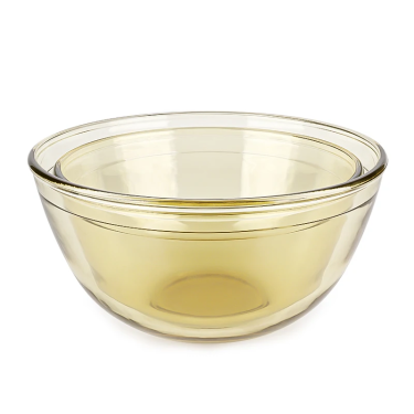 Microwave Safe Heat Resistant Food Storage Amber Borosilicate Round Glass Bowl