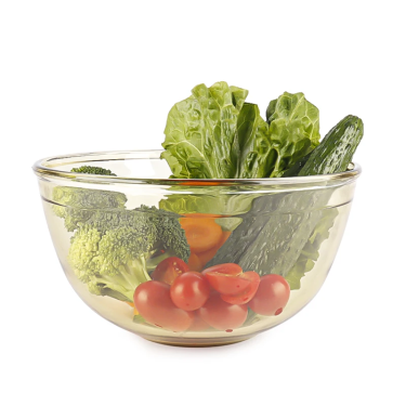 Microwave Safe Heat Resistant Food Storage Amber Borosilicate Round Glass Bowl