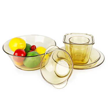 Amber Glass Salad Bowl: A Delight for Your Home Dining