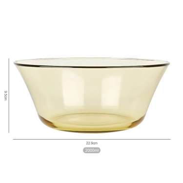 Amber Glass Salad Bowl Microwave Oven Specially Used for Household Family Tableware