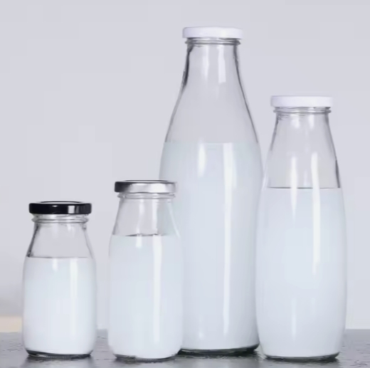 Transparent 200ml 250ml 500ml 1000ml 1 Liter Empty Milk Glass Bottles Various Sizes for Convenient Storage