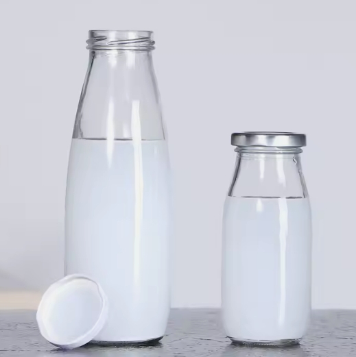 Transparent 200ml 250ml 500ml 1000ml 1 Liter Empty Milk Glass Bottles Various Sizes for Convenient Storage