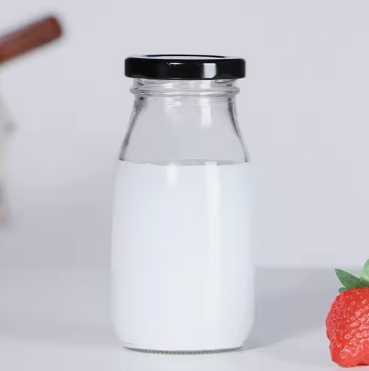 Transparent 200ml 250ml 500ml 1000ml 1 Liter Empty Milk Glass Bottles Various Sizes for Convenient Storage