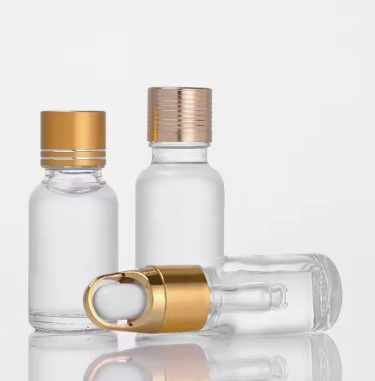 10ml 15ml 20ml 30ml 50ml 100ml clear round glass essential oil dropper bottle with childproof cap