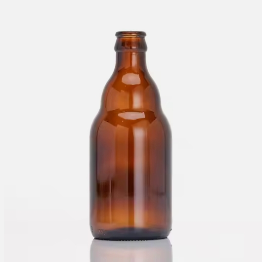 New 250ml 330ml 500ml 1000ml amber glass beer bottle with crown cap