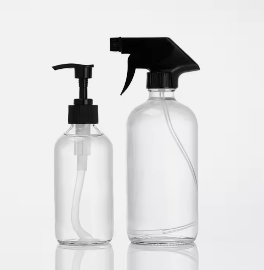 Custom 15ml 30ml 60ml 120ml 250ml 500ml glass spray pump bottle with spray gun