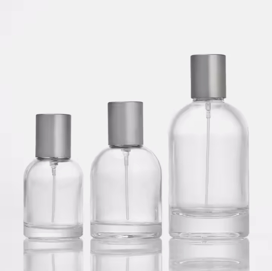 Customized 30ml 50ml 100ml empty round glass perfume bottle with spray pump