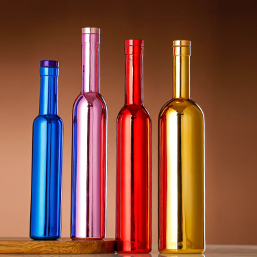 Customized Colored Electroplating Wine Glass Bottles for Vodka Whisky