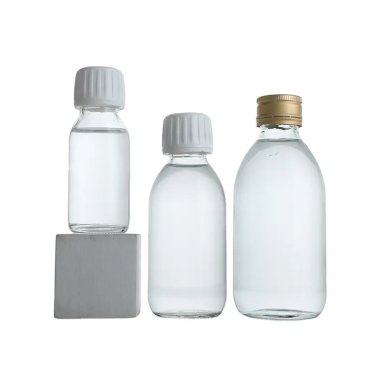 Transparent pharmaceutical health care medicine oral liquid syrup glass enzyme bottle