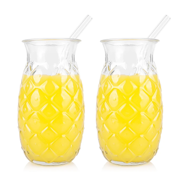 440ml Wholesale Bulk Pineapple Shape Glass Drinking Cup