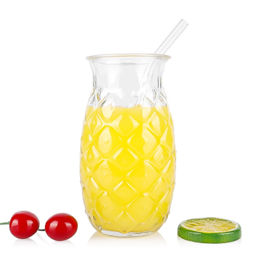 440ml Wholesale Bulk Pineapple Shape Glass Drinking Cup