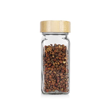 Wholesale 120ml 180ml 270ml Salt Pepper Glass Seasoning Bottle Containers With Bamboo Lid