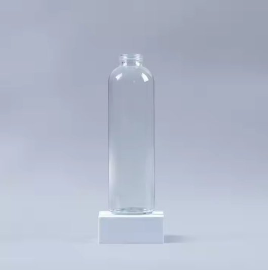 wholesale 500ml 750ml 1 liter wide mouth clear glass sports water bottle with stainless steel lid