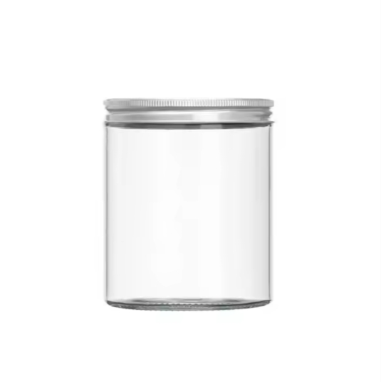 Wholesale round 100ml 150ml 250ml 500ml kitchen food storage sealed Straight wall glass jar with screw cap