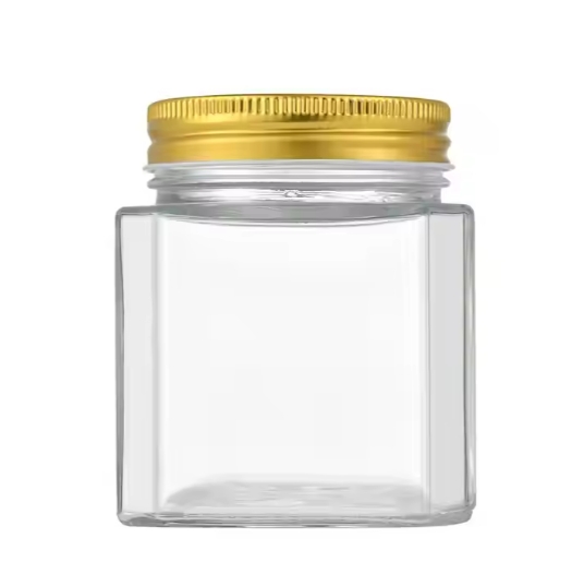 Hot selling 8 oz 12 oz 16 oz jam canned food glass jar storage bottle with screw aluminum lid