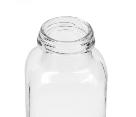 60ml 120ml 180ml 250ml 300ml 350ml 500ml clear french square round beverage glass bottle for Juice coffee Kombucha milk with black lid