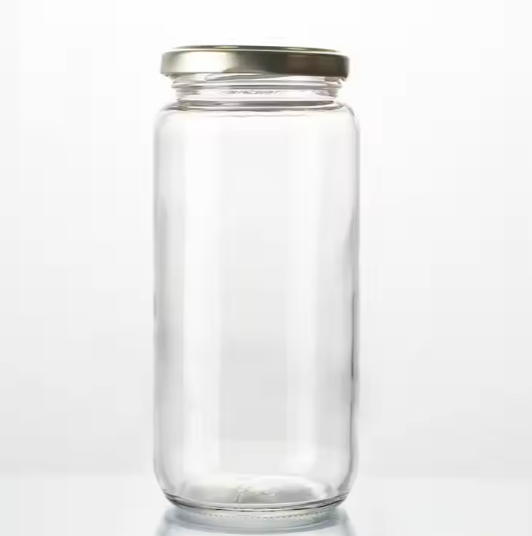 Empty 24oz 16oz Tall Cylinder Glass Paragon Round Jar for Food Packing Canning Sauce