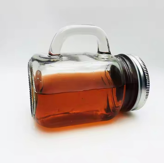 480ml glass tea cup mason jar with handle glass drinking botella de vidrio