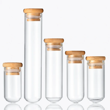 30mm diameter round bottom clear glass test tube glass vial