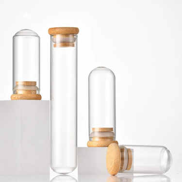 30mm diameter round bottom clear glass test tube glass vial