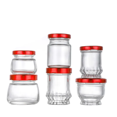 wholesale 50ml 75ml Food glass jar container for edible bird's nest honey jam with tinplate lid