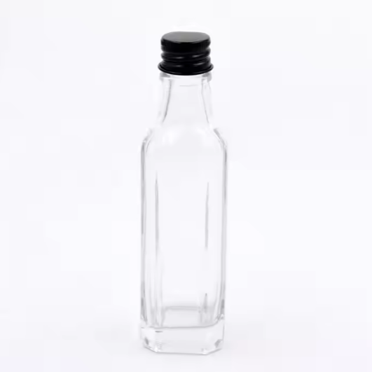 Free Sample 50ml screw top Mini Spirit Wine Bottles Empty Glass Whisky Vodka Liquor packing Bottle with plastic inner stopper