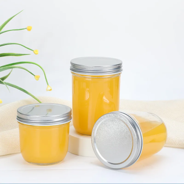 Bulk Wide Mouth 420ml 620ml Glass Mason Jars Dessert Canning Glass Storage Jars with Metal Lids