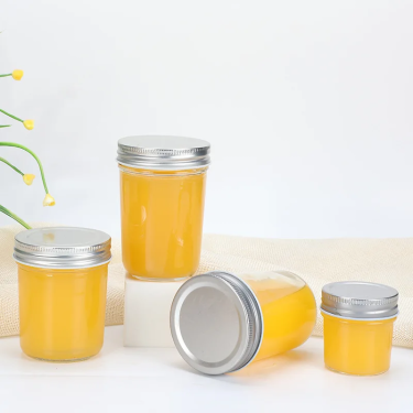 Bulk Wide Mouth 420ml 620ml Glass Mason Jars Dessert Canning Glass Storage Jars with Metal Lids