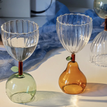 280ML Customized Handmade Creative Fruit Shape Goblet Wine Glasses