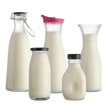 Is the price of glass milk bottles higher than that of plastic ones?