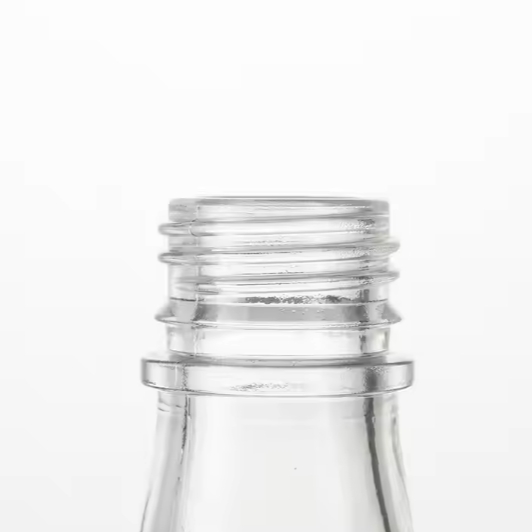 Liquid Condiment Oil Vinegar Glass Packaging Bottles 12oz Empty Flint Round Glass Soy Sauce Bottle with Screw Cap