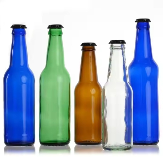 200 ml 250 ml 330 ml Clear Soda Glass Beverage Bottle for Juice 500 ml Beer Glass Bottle with Crown Cap