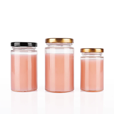 Wholesale 100ml 150ml 200ml Clear Empty Round Glass Jars with Airtight Metal Lid