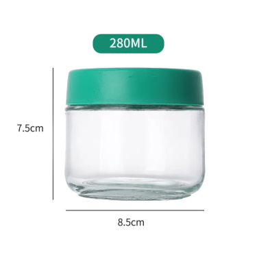 Wholesale 16oz Food Cereal Snacks Glass Containers Pudding Yogurt Storage Glass Jar